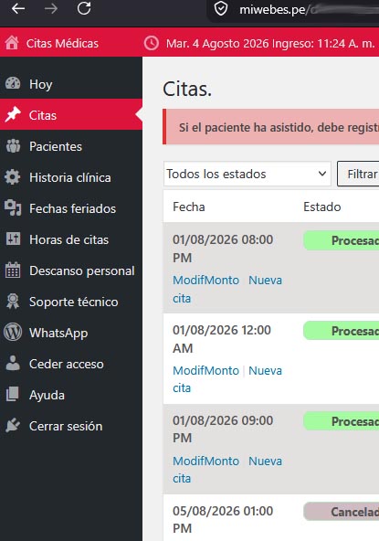 Sistema de Gestión de Citas Médicas